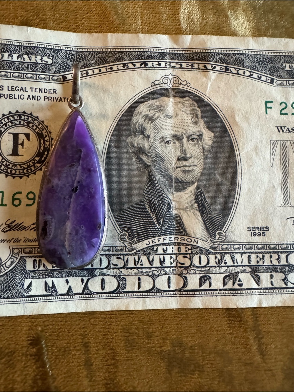 Sterling Silver Sugalite Teardrop Pendant Necklace